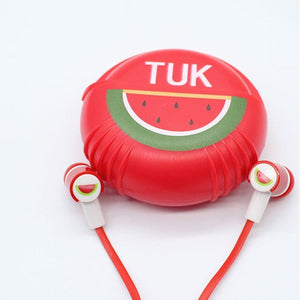 Cute Fresh Fruit In-ear Earbud Earphones Cartoon
